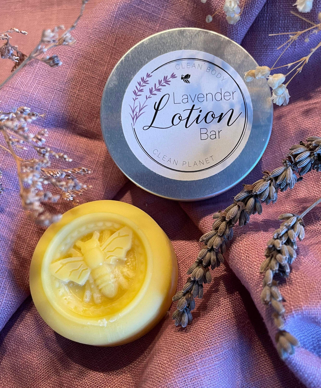 All Natural Beeswax Lavender Lotion Bar