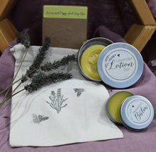 Load image into Gallery viewer, Bumble Bundle Bag - Cold Process - Lip Balm, Lotion Bar and Soap gift Set
